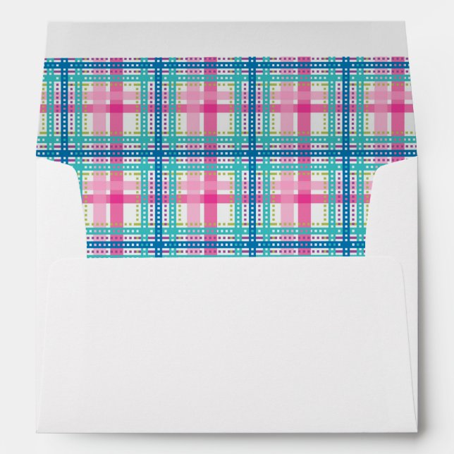 Tartan, plaid pattern envelope (Back (Bottom))