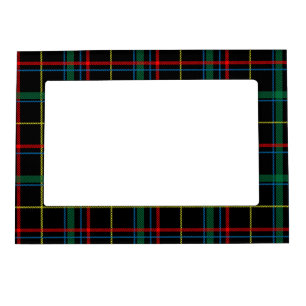 Tartan plaid pattern, green and red, magnetic frame