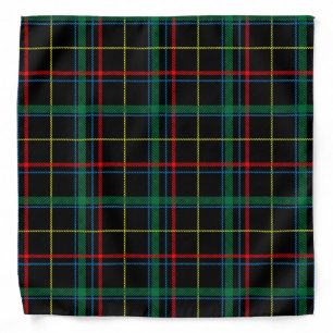 Tartan Plaid Pattern, Green, Bandana