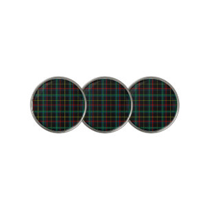 Tartan Plaid Pattern, Green, Golf Ball Marker
