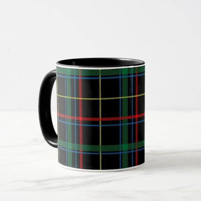 Tartan Plaid Pattern, Green, Mug (Front Left)