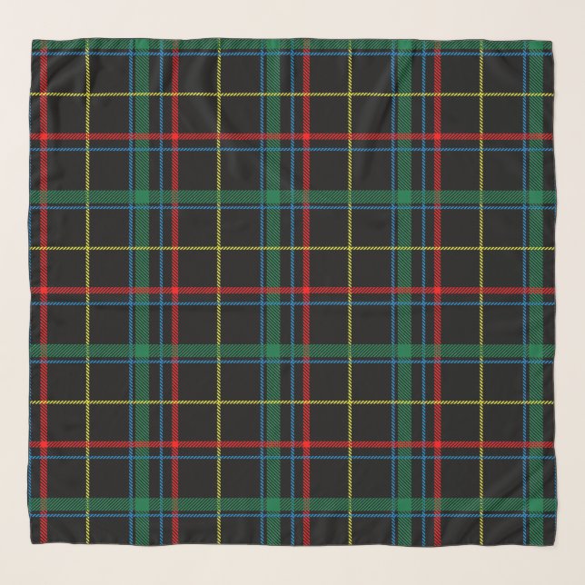 Tartan Plaid Pattern, Green, Scarf (Front)