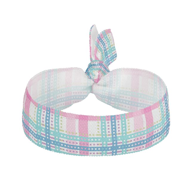 Tartan, plaid pattern hair tie (Front)