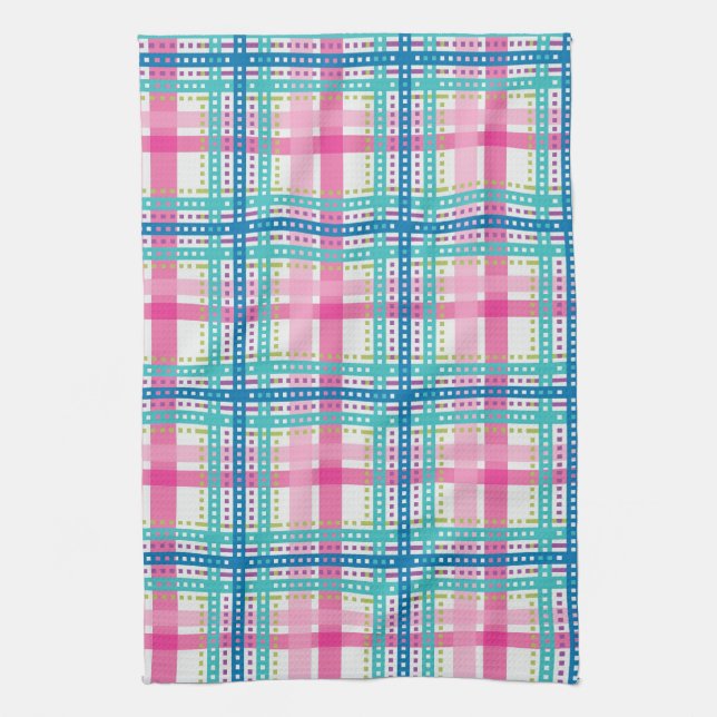 Tartan, plaid pattern kitchen towel (Vertical)