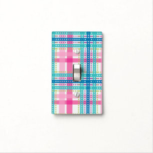 Tartan, plaid pattern light switch cover