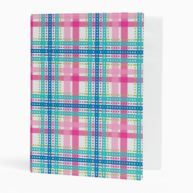 Tartan, plaid pattern mini binder (Front/Inside)