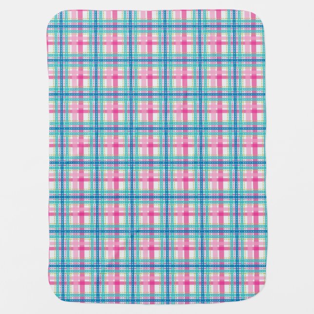 Tartan, plaid pattern stroller blanket (Front)