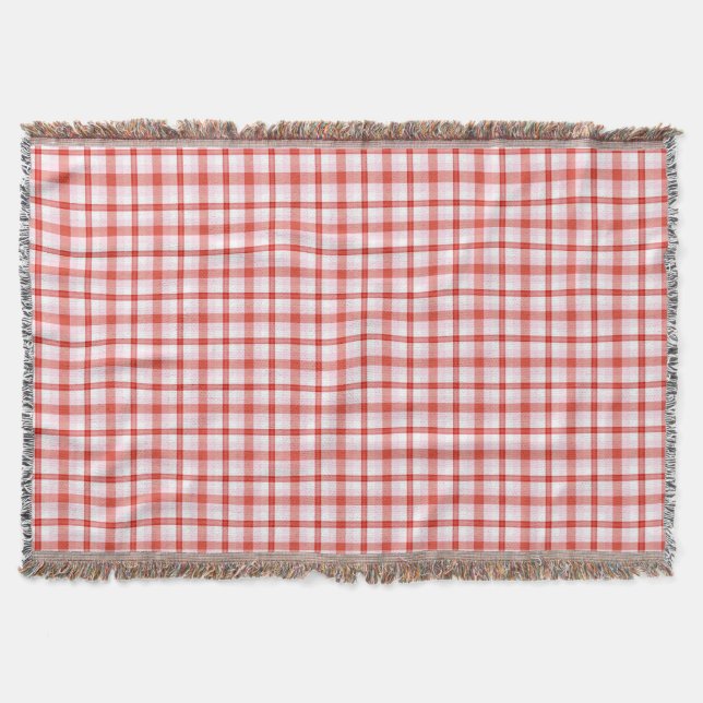 Tartan plaid pattern throw blanket (Front)