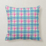 Tartan, plaid pattern throw pillow