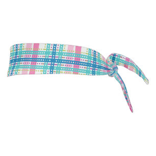 Tartan, plaid pattern tie headband