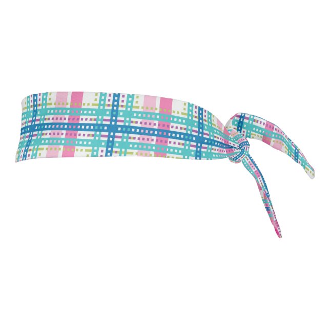Tartan, plaid pattern tie headband (Rotate 90)
