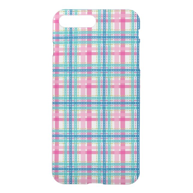 Tartan, plaid pattern uncommon iPhone case (Back)
