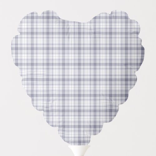 Tartan Plaid Purple  White No 61 Balloon