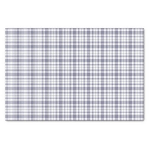 Tartan Plaid Purple  White No 61 Tissue Paper