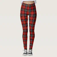 Plaid hot sale christmas leggings