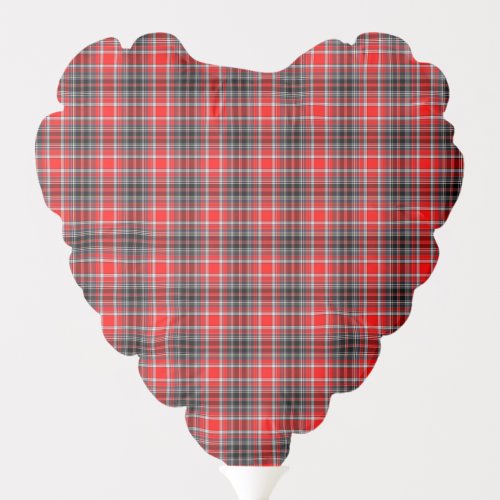 Tartan Plaid Red Black  White No 62 Balloon