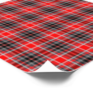 Tartan Plaid Red, Black & White No. 62 Temporary Tattoos