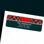 Tartan Plaid Red Christmas Address Label<br><div class="desc">Tartan Plaid Red Christmas Address label</div>