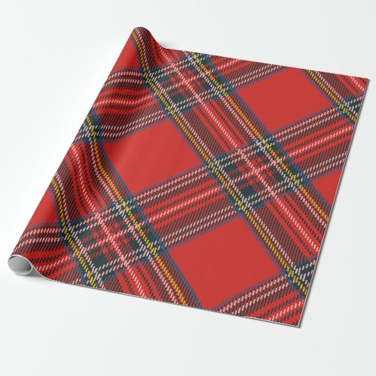 Tartan Plaid Red Christmas Wrapping Paper