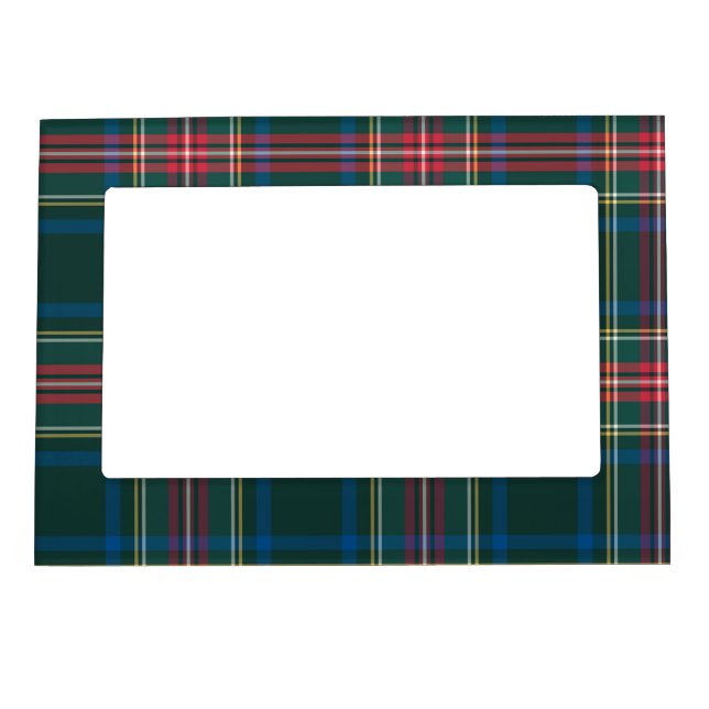 Tartan Plaid Red Classic Festive Christmas Holiday Magnetic Frame (Front)