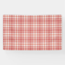 Tartan Plaid Red, Orange & White No. 64