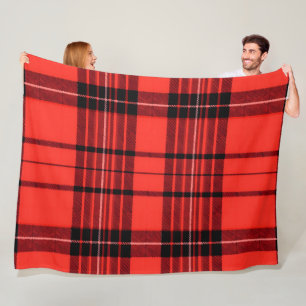 Tartan Plaid Red Traditional Modern Collection Fleece Blanket