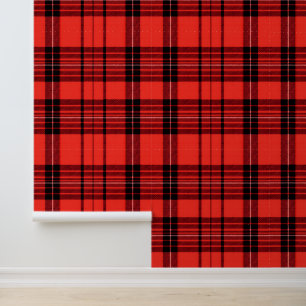 Tartan Plaid Red Traditional Modern Collection Wallpaper