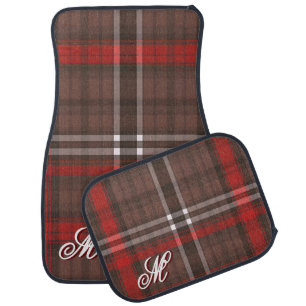 Tartan Plaid Red Traditional Trendy Collection Car Floor Mat