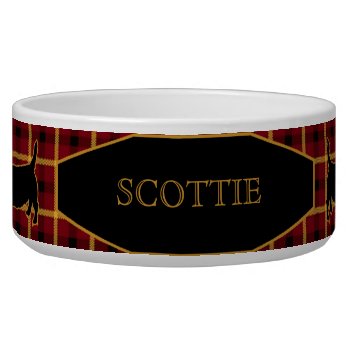 Tartan Plaid Scottish Terriers/scotties Dog Bowl by sfcount at Zazzle