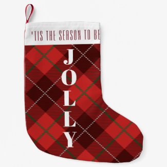 Tartan Plaid Tis The Season To Be Jolly Christmas
