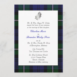 Tartan Plaid Wedding Invitation