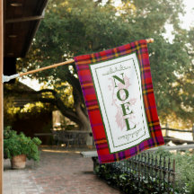 Tartan Plaid with  NOEL typography, Christmas