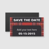 Tartan plaids pattern royal red fabric (Front/Back)