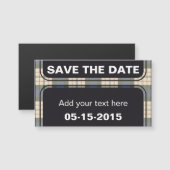 Tartan plaids pattern - traditional blue beige (Front/Back)