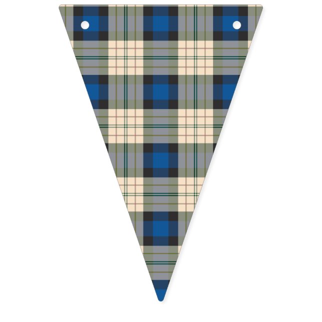 Tartan plaids pattern - traditional blue beige bunting flags (First Flag)