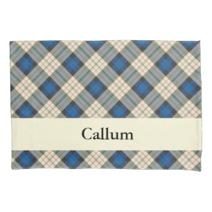 Tartan plaids pattern - traditional blue beige pillowcase