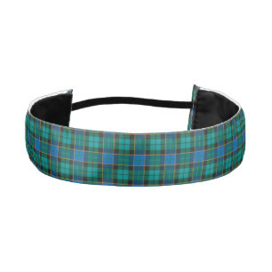 Tartan plaids pattern - traditional blue green athletic headband