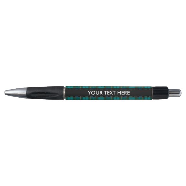 Tartan plaids pattern - traditional blue green pen (Front)