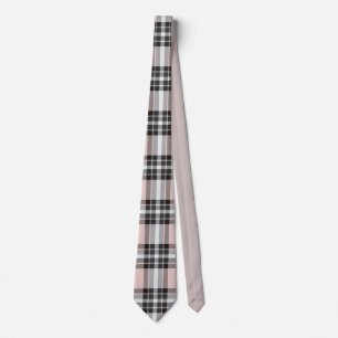 Tartan print neck tie