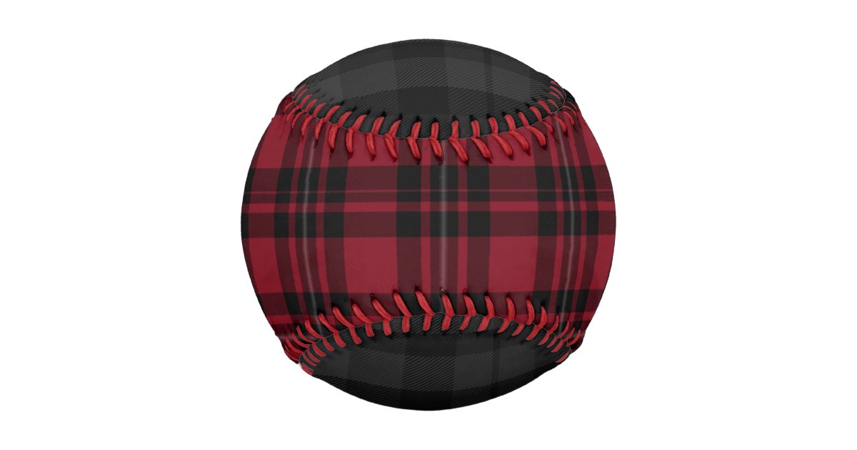 Red and Black Checkered Custom Baseball, Zazzle