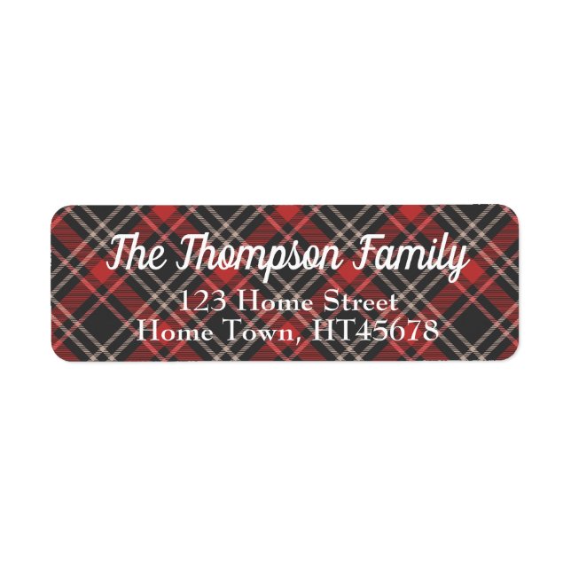 Tartan Return Address Label (Front)