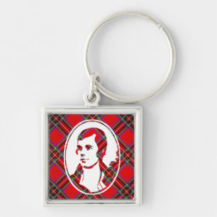 Tartan Scotland's Bard Robbie Burns Keychain