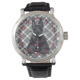 Tartan Scottie Black & White Watch