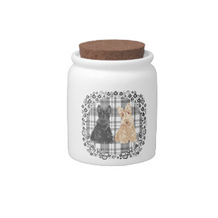 Tartan Scotties Candy Jar
