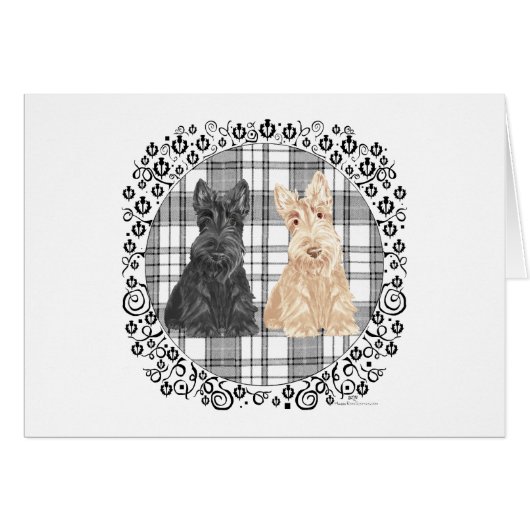 Tartan Scotties Cards (Front Horizontal)