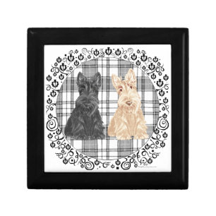 Tartan Scotties Jewelry Box