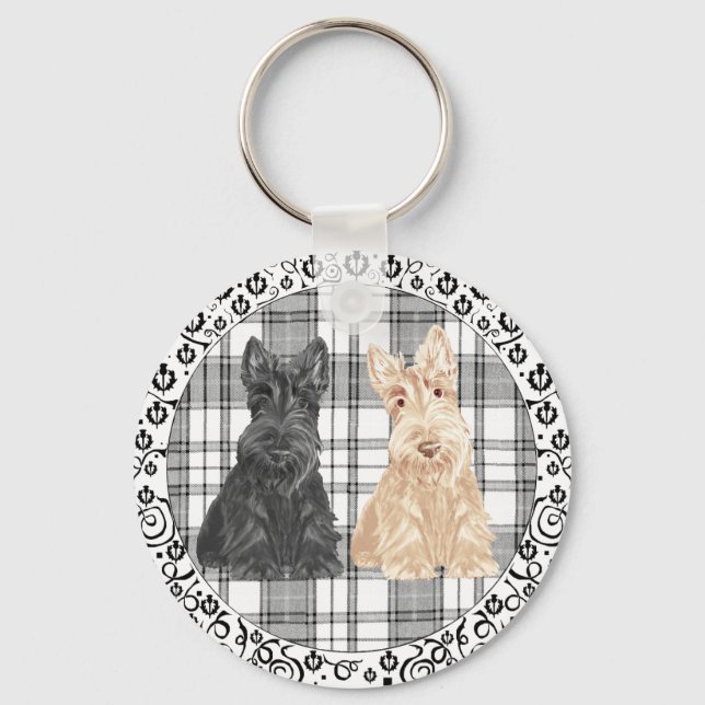 Tartan Scotties Keychain (Front)