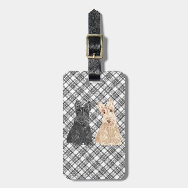 Tartan Scotties Luggage Tag (Front Vertical)