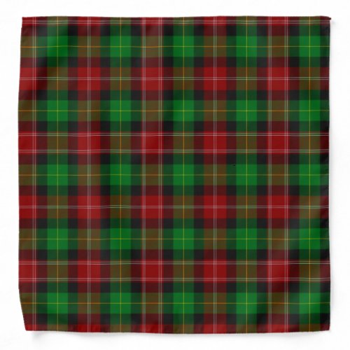 Tartan Scottish Plaid Red  Green Clan Pattern Bandana