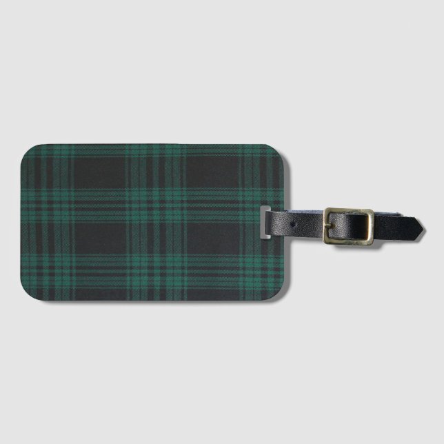 Tartan Single-sided w/ Card Slot Luggage Tag (Front Horizontal)